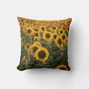 Cojín Decorativo Francia, Vaucluse, campo de girasoles