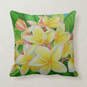 Cojín Decorativo Frangipani hawaiano