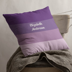 Cojín Decorativo Franja Horizontal Morada Bloque de Color