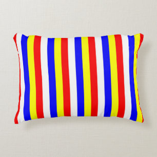Cojín Decorativo franjas de la bandera de Cabo Verde patrón símbolo