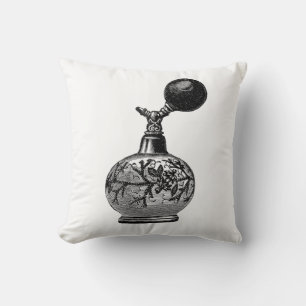 Cojín Decorativo Frasco perfume, ilustracion vintage