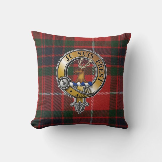 Cojín Decorativo Fraser Lovat Tartan & Badge (Anverso)