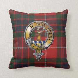 Cojín Decorativo Fraser Lovat Tartan & Badge