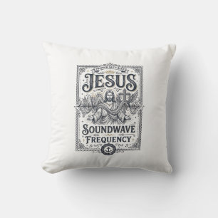 Cojín Decorativo Frecuencia de onda de sonido de Jesús Frecuencia d