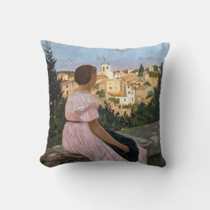 Cojín Decorativo Frederic Bazille - El vestido rosa