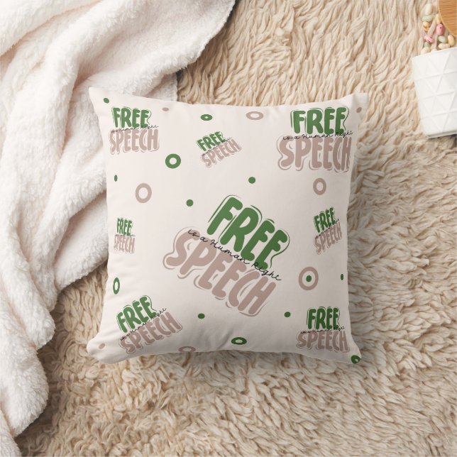 Cojín Decorativo Free Speech Is a Human Right (Manta)