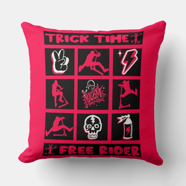 Cojín Decorativo Freestyle Trick Scooter (Anverso)