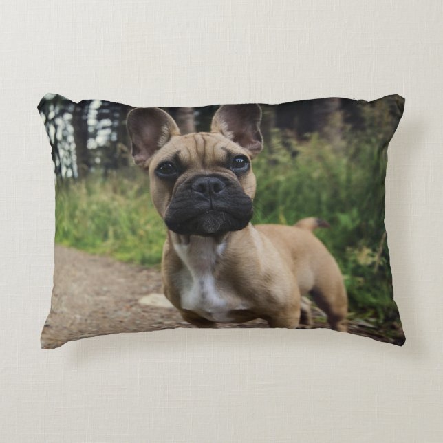 Cojín Decorativo French Bulldog Throw Pillow (Anverso)