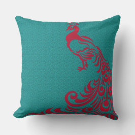 Cojín Decorativo French-Country-Red_Peacocks-Outdoor-Indoor