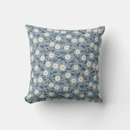 Cojín Decorativo French Navy Blue Modern Farmhouse Daisy Pattern