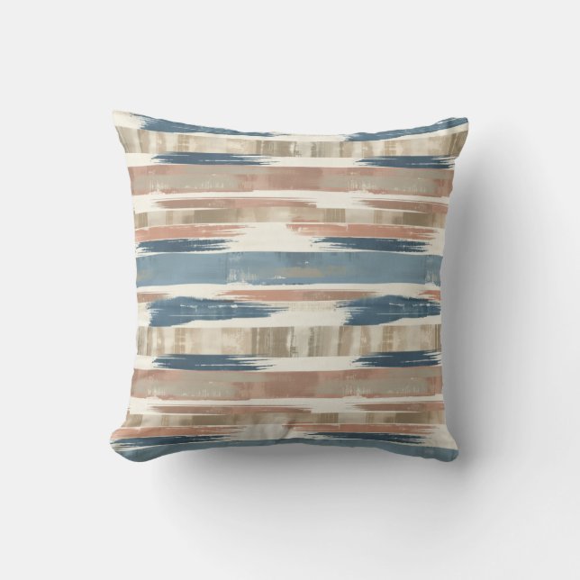 Cojín Decorativo French Retro Brush Stripe Throw Pillow (Anverso)