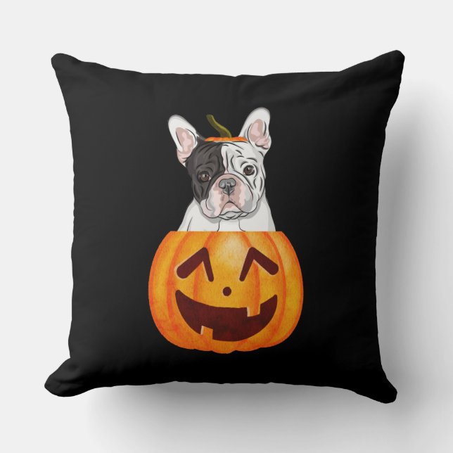Cojín Decorativo Frenchie Halloween (Anverso)