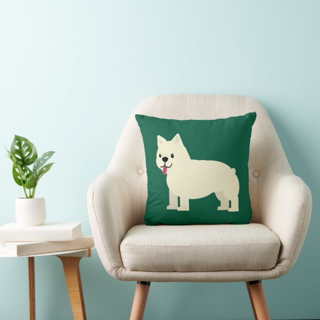 Cojín Decorativo Frenchie Lover Green (Silla)