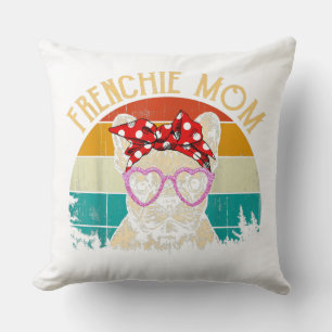 Cojín Decorativo Frenchie Mom Lover Gift Vintage Retro Style