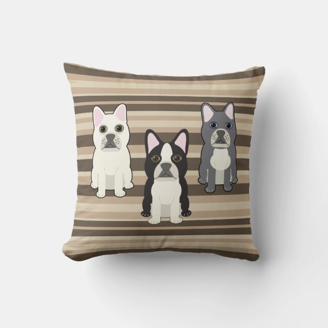 Cojín Decorativo Frenchies Tira Neutral (Anverso)