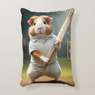 Cojín Decorativo Frenesí del críquet: el gran partido de los coneji