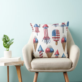 COJÍN DECORATIVO FRENOS PATRIÓTICOS POPSICLES HELADO