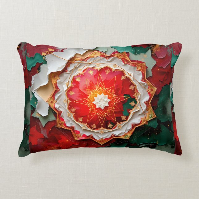 Cojín Decorativo Frequency Abstract Christmas Festive Sovereignty  (Anverso)