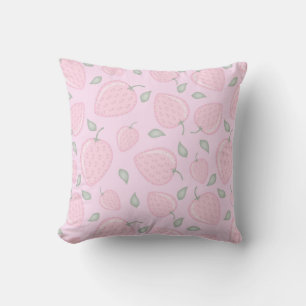 Cojín Decorativo Fresa estética rosa baya