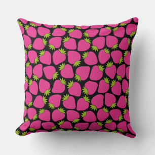 Cojín Decorativo Fresa Patrón Lindo Rosa Femenino