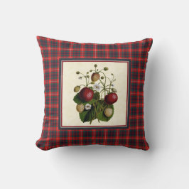 Cojín Decorativo Fresa vintage con borde de transplante de artán