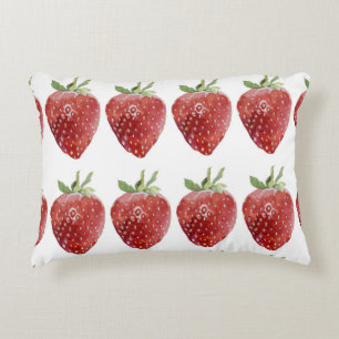 Cojín Decorativo Fresas acuáticas: patrón sin soldadura