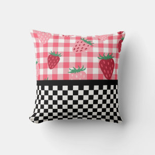 Cojín Decorativo Fresas Caprichosas y Cuadros