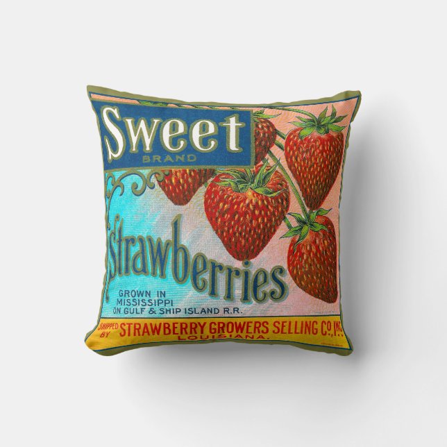 Cojín Decorativo Fresas dulces (Anverso)