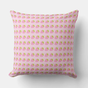 Cojín Decorativo Fresas rosadas patrón lindo