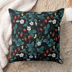 Cojín Decorativo Fresas silvestres de color rojo/amarillo/azul/negr