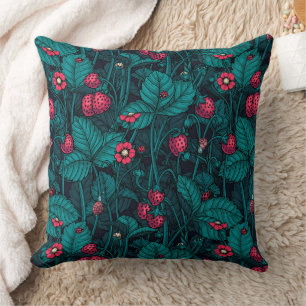 Cojín Decorativo Fresas silvestres, rojas y azules