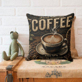 Cojín Decorativo Fresh Roasted Coffee Rustic Farmhouse