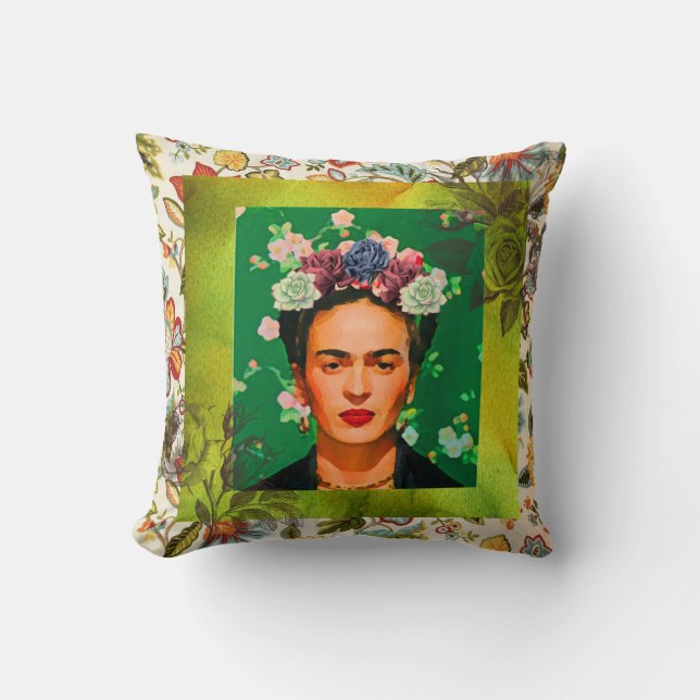 Cojín decorativo Frida Flowers (Anverso)