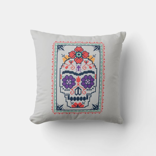 Cojín Decorativo Frida Kahlo el | Calavera (Anverso)