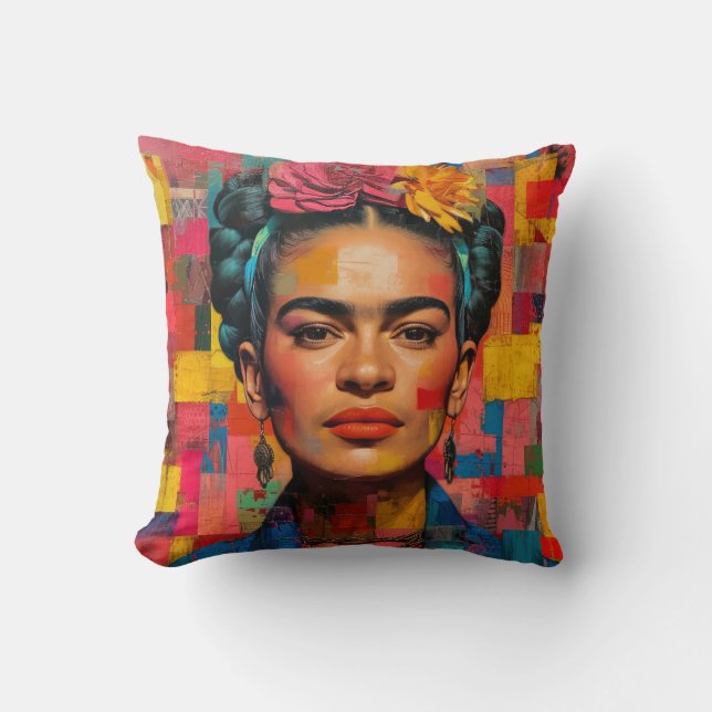 Cojín Decorativo Frida Kahlo Pillow, Cushion, Frida Decor (Anverso)