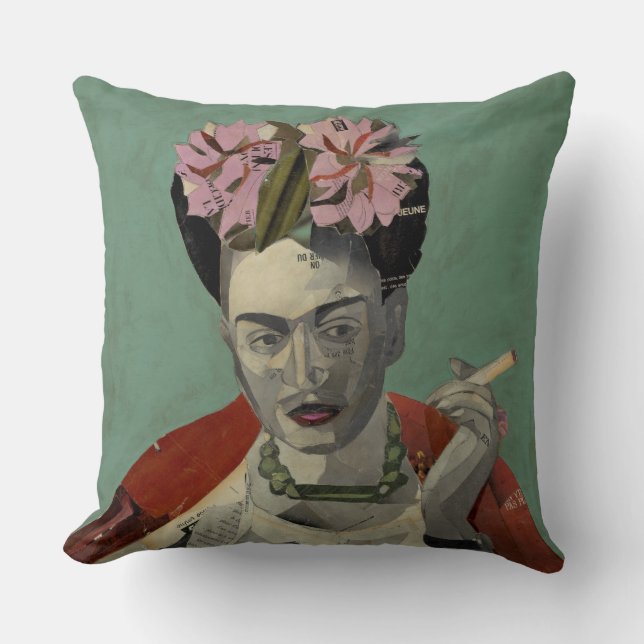 Cojín Decorativo Frida Kahlo por Garcia Villegas (Anverso)