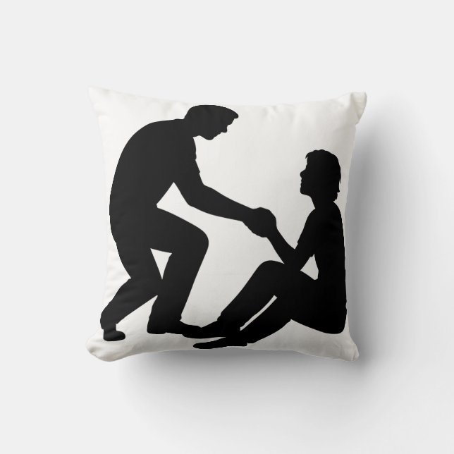 Cojín Decorativo "Friend Helping Friend Pillow – Heartwarming Frien (Anverso)