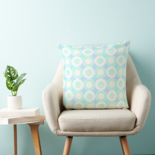Cojín Decorativo Friendly Smiles Aquamarine Blue White