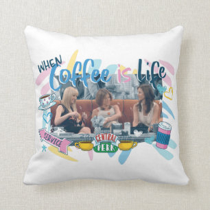 Cojín Decorativo FRIENDS™ Cuando el café es la vida