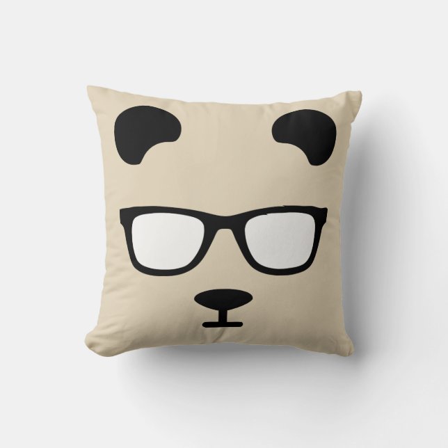 Cojín Decorativo Friki de la panda (Anverso)
