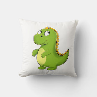 Cojín Decorativo Fröhlicher Grüner Dino
