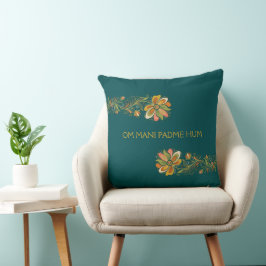 Cojín Decorativo Fronteras de zarcillos de poder floral retro 1 + t