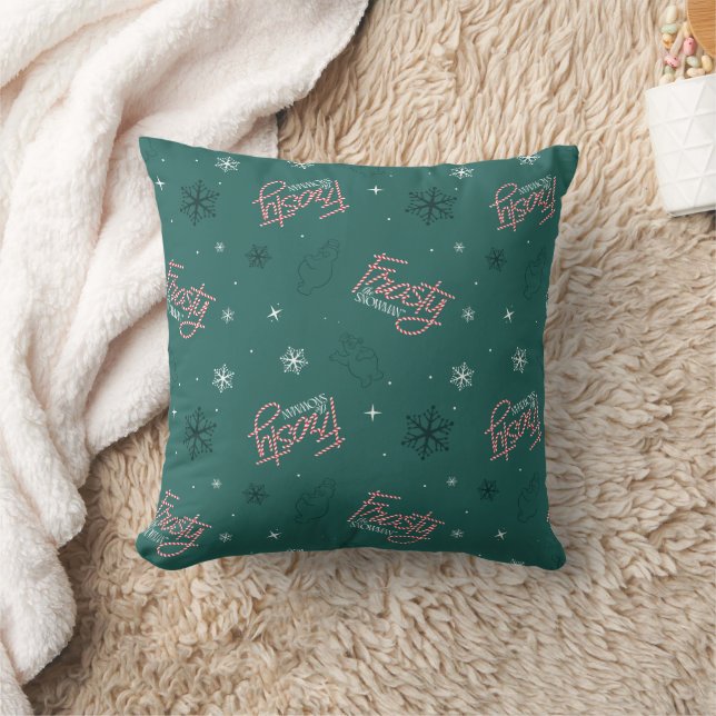 Cojín Decorativo Frosty el patrón de copos de nieve verde (Manta)