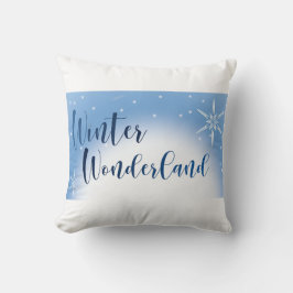 Cojín Decorativo Frosty Serenity: Winter Wonderland Blue & White