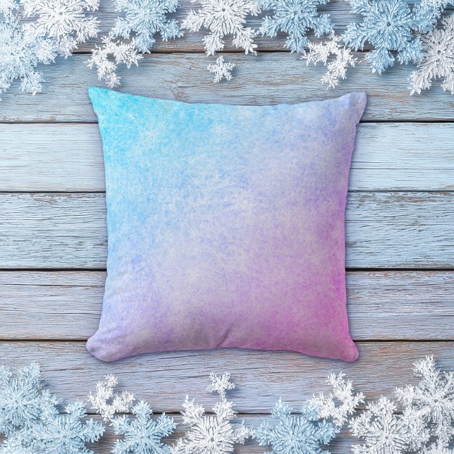 Cojín Decorativo Frozen Blue to Purple Gradient Pillow (Subido por el creador)