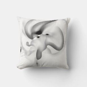 Cojín Decorativo Frozen: Gris, Blanco y Negro Abstracto