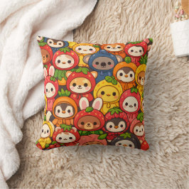 Cojín Decorativo Fruit Friends Parade | Cute Animal Chibi