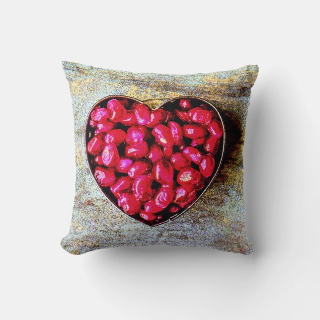 Cojín Decorativo "Fruta Corazón Pomegranada" Foto Cute. ¡Hazte con  (Anverso)