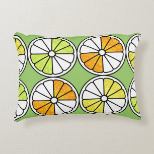 Cojín Decorativo Fruta De Cítricos, Verano Sin Marea.