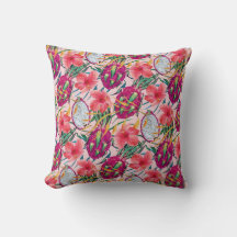 Fruta de Dragón Floral Tropical Moderna Palma Verd